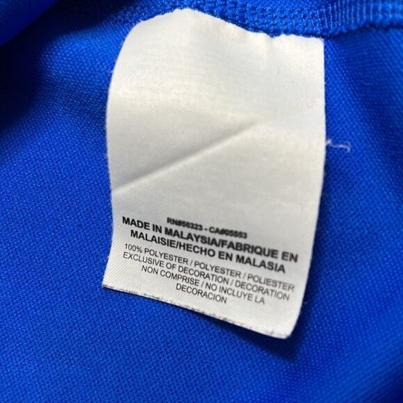 Nike running Mens Bright Blue DriFit 1/2 Zip Pullover Warm-Up Long Sleeve Top - Picture 8 of 8